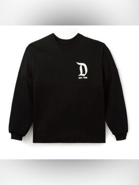 Disneyland Resort Spirit Jersey Style Black Long Sleeve Oversized Graphic